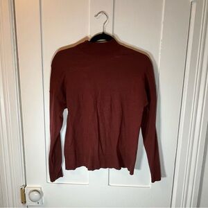 Burgundy mock neck sweater